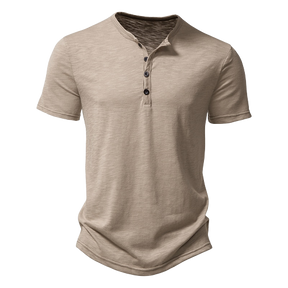 Camisa Masculina Gola Henley Summer