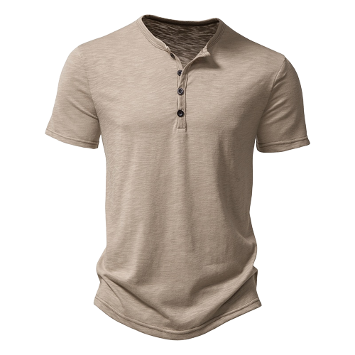 Camisa Masculina Gola Henley Summer