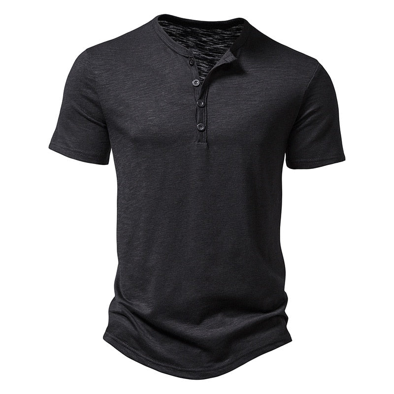 Camisa Masculina Gola Henley Summer