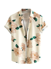 Camisa Masculina de Cetim Floral